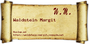 Waldstein Margit névjegykártya